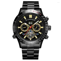 Wristwatches High Quality Automatic Mechanical Men's Watches Are Suitable For Gifting Black Transparent Bottom Movement