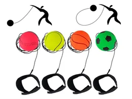 Spor bileği topları oyuncak basketbol beyzbol ve futbol topu bileklik oyuncakları dayanıklı köpük ipi ekli ribaund topları
