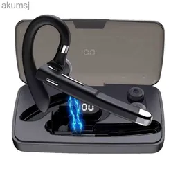 Cell Phone Earphones Newest Bluetooth Handsfree Earphones Wireless Bussiness Headphone Noise Canceling Headset With Mic For Driver With Charging BOX YQ240304