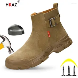 Boots Unisex Quality Men Work Safety Steel Toe Shoes Industrial Anti-smash Anti-puncture For