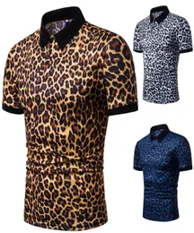 Todo Mens Designer Camisetas Roupas Verão Street Wear Leopard Imprimir Moda Polos Algodão Turndown Collar Mens Tee Camiseta P4899086