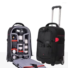 Valizler Omuz Seyahat Çantaları Pografi Sırt Çantası Profesyonel Kamera Çantası Şok geçirmez valizde erkekler erkek kabin arabası bagajı