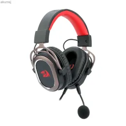 Cell Phone Earphones Redragon H710 gaming headset 7.1 Surround sound memory foam ear pad 50mm drive with removable microphone Wired Headphone YQ240304