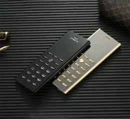 Luxury Metal Body Dual Sim Card Key Cell Phone Fashion Design V01 Small Mini Card 2G GSM Senior Bar Thin Golden Signature Mobile P5409425