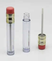 Custom DIY Pencil Shaped Empty Lip Gloss Tubes Clear Lipgloss Tube Whole Plastic Lipstick Lip Balm Bottle Refillable Bottles C8548403