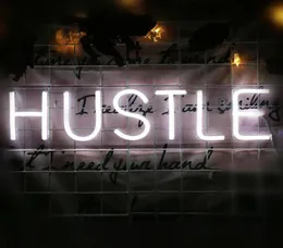 Gece Işıkları Hustle LED Neon Sign Light Duvar Sanatı Dekoratif Asma İşaretler Yatak Odası Odası Partisi Ev Dekoru Noel Dekoru USB Powered3149328