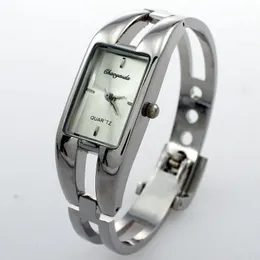 Relógios de pulso Bangele Relógios Mulheres Aço Inoxidável Dial Bangle Cuff Quartz Watch Pulseira Relógio de Pulso Montre Femme Relogio337p