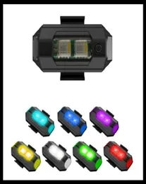 Çıkartmalar ile Evrensel LED antikolizasyonu uyarı Işık Mini Sinyal Drone Flaş lambası 7 Renkler Turn Sinyal Göstergesi Motosiklet5494513