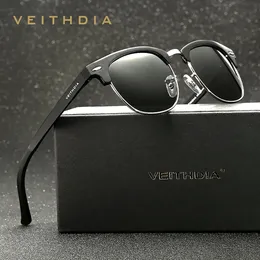 Veithdia retro óculos de sol unisex alumínio uv400 homens polarizados vintage óculos de condução ao ar livre feminino óculos de sol para masculino 6690 240220