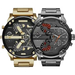 68 % Rabatt auf die Uhr. Heiße verkaufende Sport-Militär-Herrenuhr, 50 mm, großes Zifferblatt, goldenes Edelstahl-Herren-Luxus-Armbanduhr