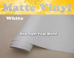 Högkvalitativ matt vit vinyl matt wrap film luftbubbla för bilklistermärken storlek 15230mroll4867021