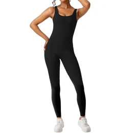 Frauen Ärmellose Flare Overalls Sexy Backless Tank Tops Bodycon Scrunch Butt Yoga Strampler Nahtlose Ganzanzug Overall