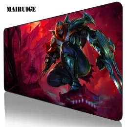 Kuddar Zed League of Legends Stora mus pad -speltillbehör Anime MousePad Gamer Keyboard Desk Matt Computer Table Mat för LOL/CSGO