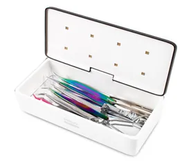 Falska ögonfransar Sterilisator Storage Box Beauty 8 LED -pärlor UV Lätt bärbar desinfektionsmaskin för verktyg7437702