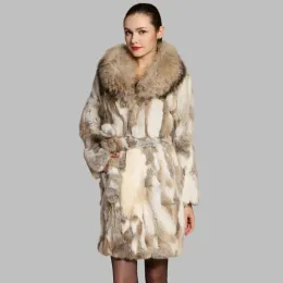 Pur -Trendy Sellscelling Real Pur Coat Peças de casacos naturais de pêlo de coelho