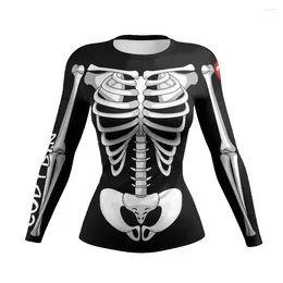 Camicie da donna Cody Lundin Skull Stampa 3D Compressione Top Woman MMA Jitsu T-Shirt Dolling Sceatura Skinny BJJ RashGuard Yoga