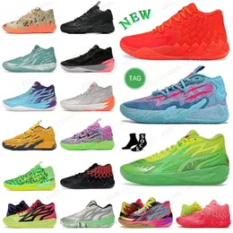 LaMelo Ball MB.01 03 02 Scarpe da basket GutterMelo Rick e Morty Queen City Not From Here Red Blast Iridescent Nero Bianco Toxic Adventures Scarpe da ginnastica mimetiche digitali