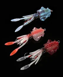 15CM 60G UV Glow Fishing Soft Squid Przynęta Octopus Calamar Pesca Mar Sea Fishingwobbler Przynęty Łowiska Przynęty silikonowe przynęty1773040