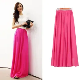 skirt Faldas Mujer Moda 2021 Chiffon Skirt Women Long Skirt Jupe Femme Fantasy Bohemia Elegant Skirt Maxi Saias Outwear High Quality