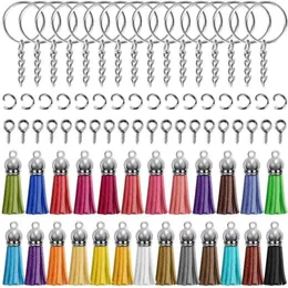 Keychains Keychain Tassles Key Chains Set Comes With 50 Pieces Leather Tassels 50 Rings 50 Jump Rings And 501285G