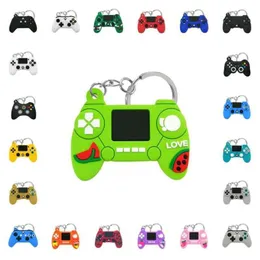 20PCS PVC ketten kreative spaß Spiel Griff ring nette cartoon spiel-controller halter männer frauen auto schlüssel anhänger306k