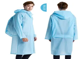 Yuding Long RainCoat Eva tjock regnkläder Universal Poncho Waterproof Handing Tour Hooded Rain Coat inkluderar Schoolbag Position7769418