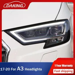System oświetlenia Stylizacja samochodów przednie światła dla reflektorów Audi A3 2024-2024 S3 Wszystkie LED DRL Żółty sygnał skrętu Lampy głowicy ksenonowej Auto