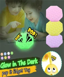 Push Fidget Toy Сенсорный пузырь Сжатие Светящаяся тревога Аутизм Особые потребности Средство для снятия стресса Помогает снять игрушки G224019488878
