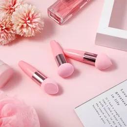 3 PCS Sponge Beauty Pen Makeup Powder Puff Coffices Pink Pink For Foundation Face 240229