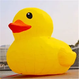 Balão inflável de 6mh (20 pés), publicidade inflável, pato amarelo com ventilador para decoração de desfile