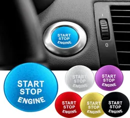 Botão de partida do motor do carro parar acessórios chave substituir capa interruptor decoração adesivos carro para bmw interior accessories1783013