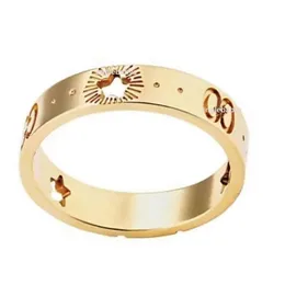Designer-Ring für Damen, Buchstabenringe, Stern, für Herren, vergoldetes Silberband, Schmuck, Geschenk