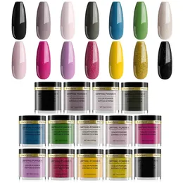 14 pc mergulhando prego pó conjunto 10ml pó de glitter sem necessidade de cura de lâmpada natural seco de longa duração pó de glitter para kit de pó de manicure 240301