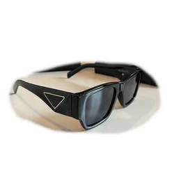 Occhiali da sole firmati da donna da uomo a triangolo invertito con stampa di lenti in vetro Trend della versione di alta qualità della settimana della moda Pr001