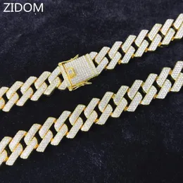 Men Hip Hop Chain Necklace 20mm Width Rhombus Cuban Chains Iced Out Bling Necklace HipHop Fashion Jewelry Gift227a