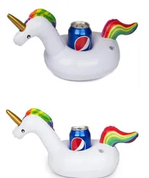 Unicorn Uppblåsbar kopphållare Drink Floating Party Beverage Boats Telefonstativ Holder Pool Toys Party Supplies2959567