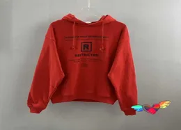 Red Vetements Hoodie 2021FW Män kvinnor Högkvalitativa R -tryck Vetement Sweatshirts Overdimensionerade VTM Pullovers S08044745107