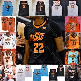 Il basket universitario indossa Oklahoma State OSU Basketball Jersey NCAA College Isaac comekeKele Keylan Kalib Boone Avery Anderson III Cade Cunningham Bryce Thompson Mou