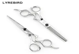 Lyrebird High Class Hair Scissors 6 tum Japan Frisörsax Professionell hår sax av hög kvalitet Black Stone5683967