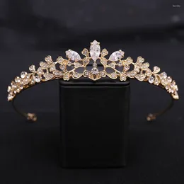 Grampos de cabelo moda simples zircão nupcial tiaras headpiece cor prata cristal casamento coroa acessórios feminino festa strass diadema