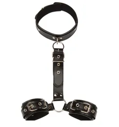 Coleira de escravo sexual com algemas, fetiche bdsm, bondage, algemas de mão, jogos adultos, produtos sexuais, brinquedos sexuais para casais 7795988