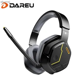 Mobiltelefonörlurar Dareu Dual-Mode Wireless BT5.1 Enc Microphone Gaming Headset 7.1 Surround Sound 50mm Driver Over-Ear Earphone For / Xbox YQ240304