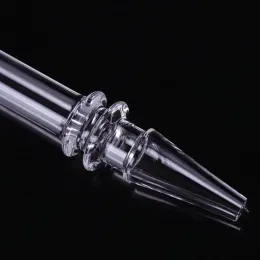 Quartz Rig Stick Nail Hookahs Accessories Mini Length OD 12mm Clear Nectar Collector Filter Tips Tester Quartz Dab Straw Tube Glass Bongs ZZ