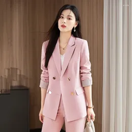 Женские штаны с двумя частями onsozkdg мода Trajes de mujer concunto 2 piezas elegantes mainland China Blazer Регулярное подходящее набор костюмов женщин