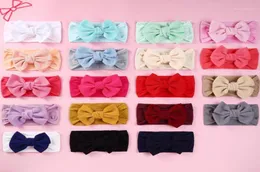 19st sommar tunna hår bågar korea söta stickade elastiska hårband för baby flickor enkla solida headwrap nyfödda tillbehör14043527