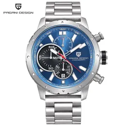 시계 남성 방수 크로노 그래프 스포츠 쿼츠 시계 럭셔리 브랜드 Pagani Design Military Wristwatches Clock Relogio Masculino252I