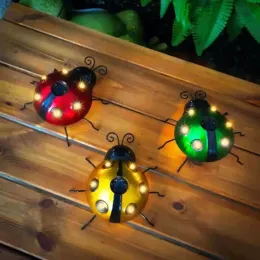Film Solar LED -ljus för Courtyard Landscape Outdoor Ladybug Solar Lamp Garden Yard Patio Ornament Waterproof Anti Corrosion