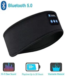 Bluetooth Sleeps Słuchawki Sport Pałąk głowa cienkie miękkie Elastyczne Wygodne bezprzewodowe słuchawki muzyczne Maska oczu dla boków 9720092