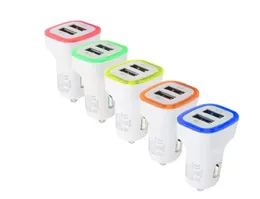 Universal LED Dual USB Car Charger Nokoko Vehicle Portable Power Adapter 5V 21A för iPhone 13 12 X Pro Max 8 7 Plus och Samsung S9923964