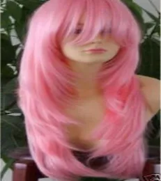 Nuova immagine di moda di alta qualità parrucca gt lungo rosa dritto resistente al calore donne girls039 capelli del partito cosplay 6216152